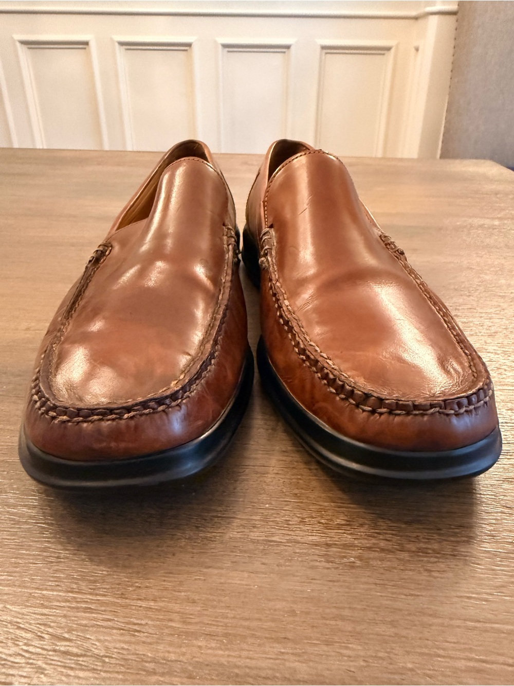 Cole Haan NikeAir Mens Shoes Sz 10.5 M Brown Leather Slip On Loafers